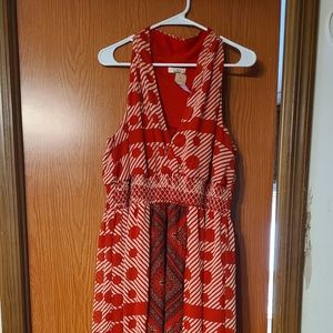 Red maxi dress